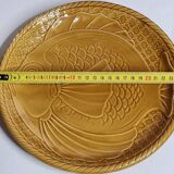 Service à poissons en faïence de gien, 6 assiettes et une saucière, 25 cm