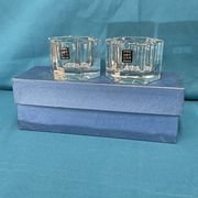 Pair of crystal candle holders saint-louis original box