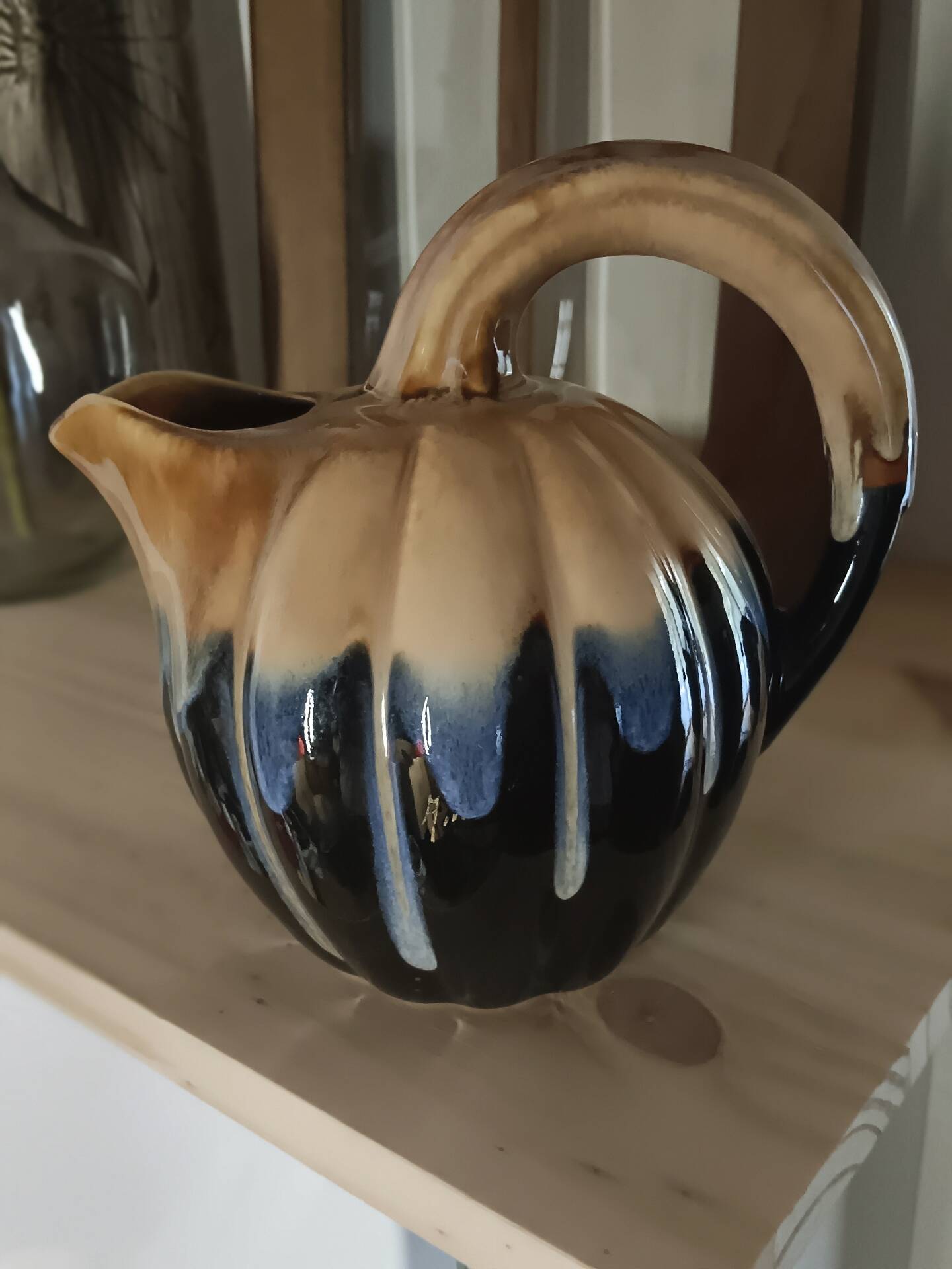 Pichet en céramique émaillée « Citrouille » – Attribué à Alpho