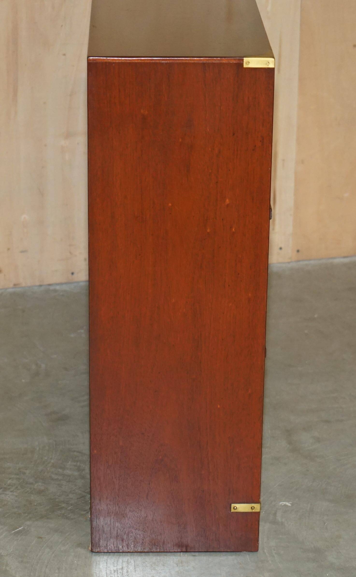 Low library campaign in solid mahogany by REH Kennedy
