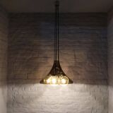 70s plexiglass tulip pendant light / chandelier