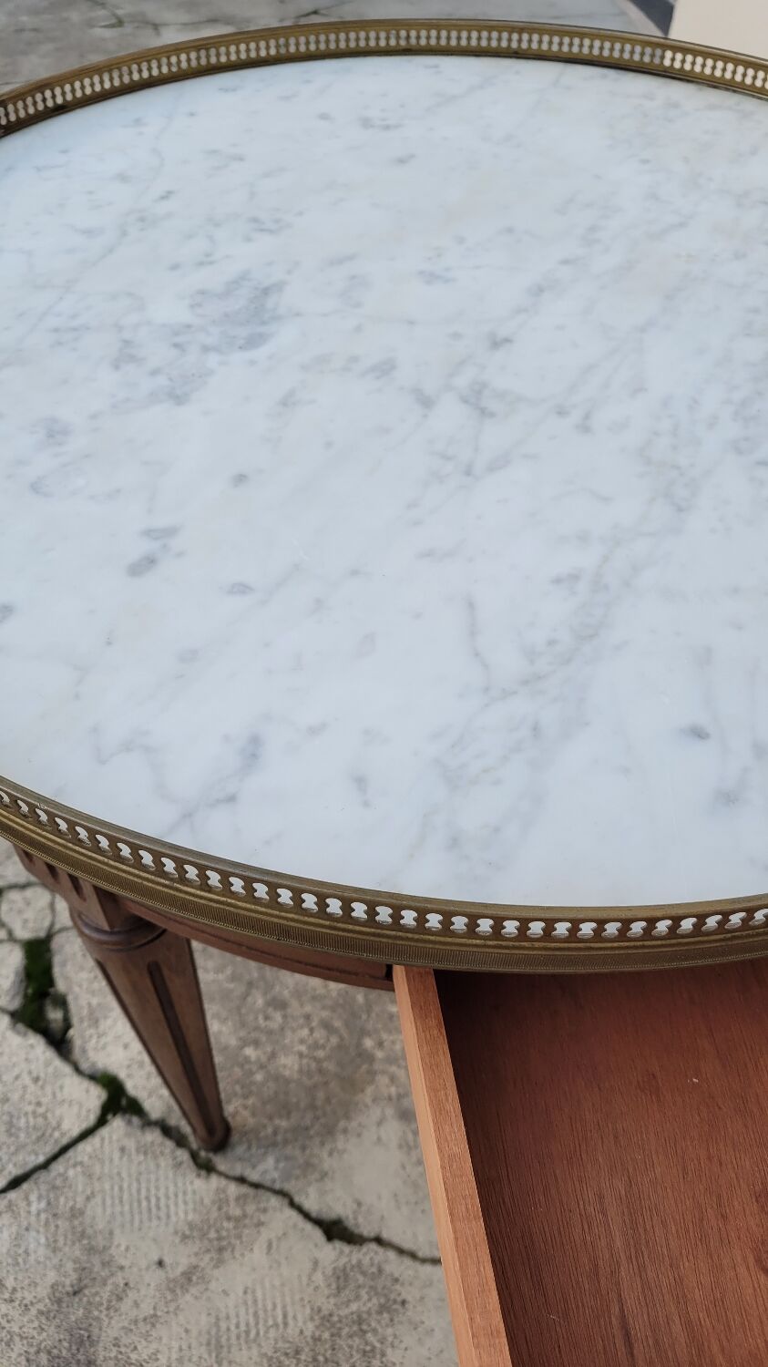 Antique Louis xvi style marble hot water bottle coffee table