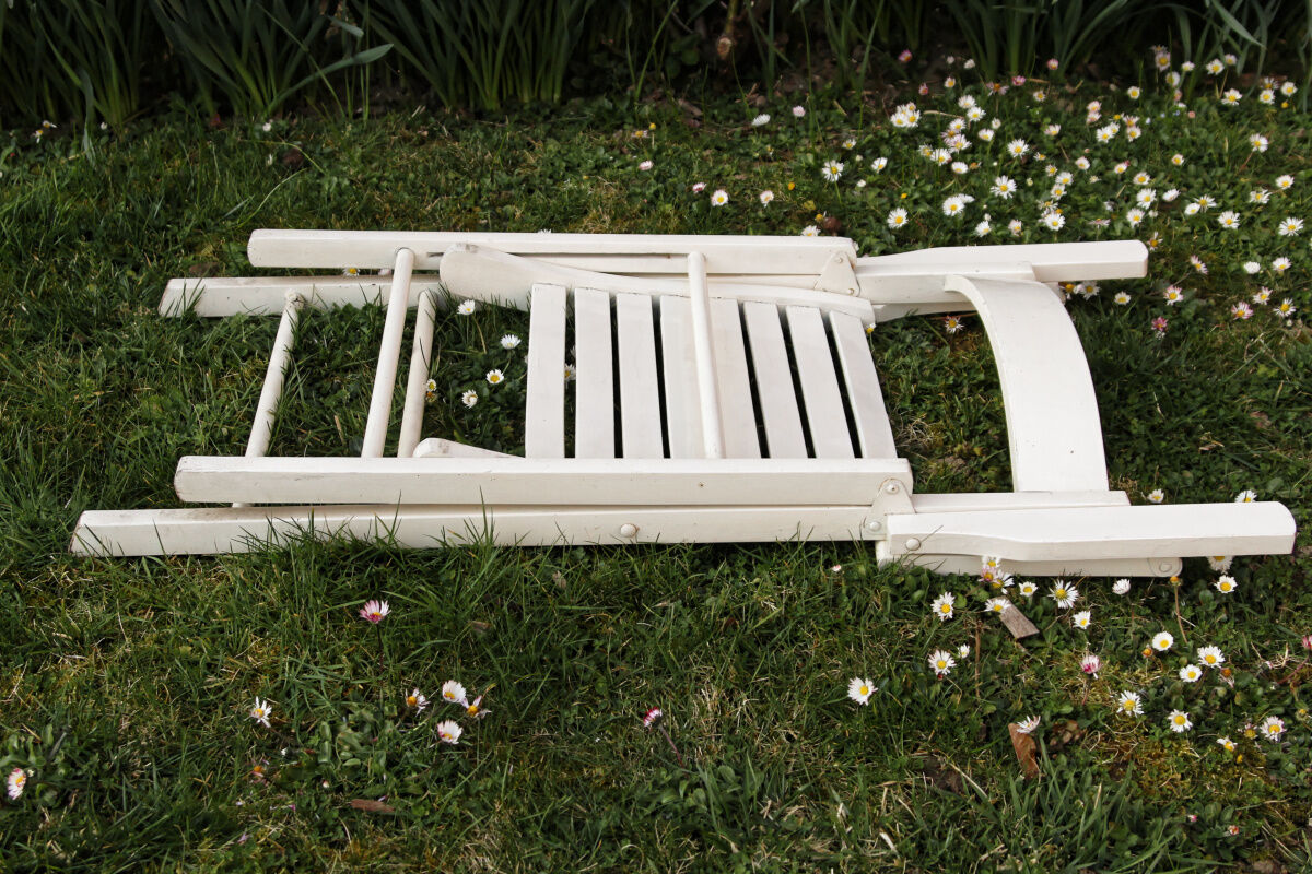 Salon de jardin en bois, 4 fauteuils