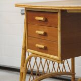 Vintage rattan desk