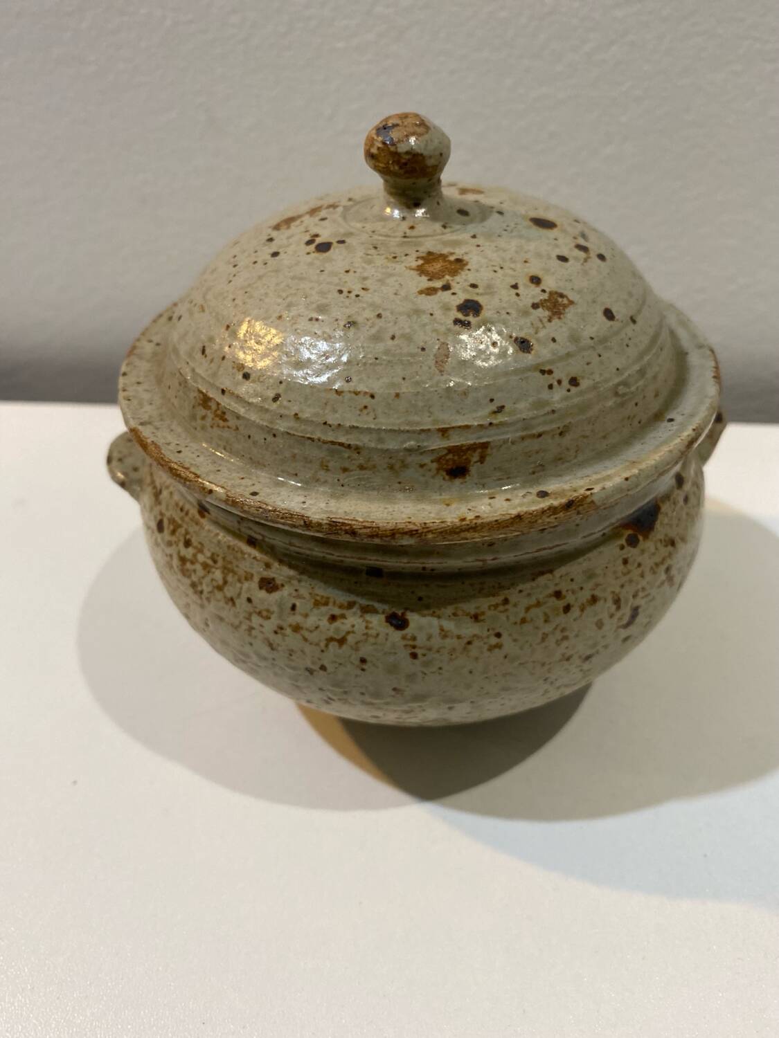 Small sugar bowl pottery the owl