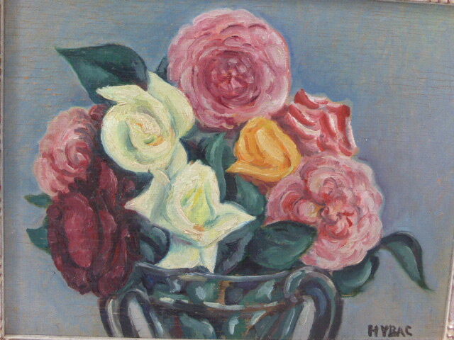 Table signed floral composition Hybac