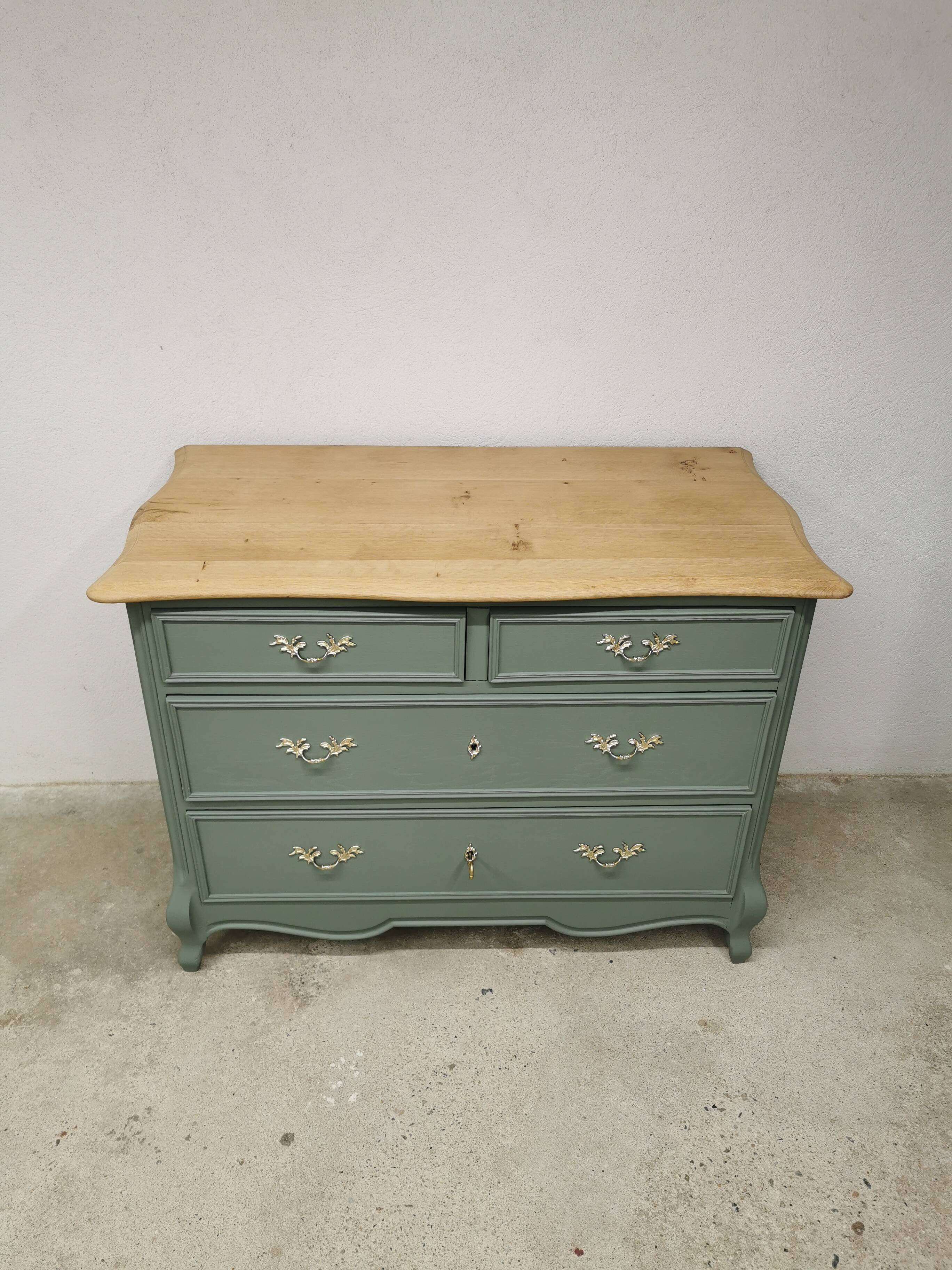 Vintage oak commode, renovated
