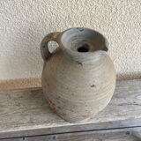 Antique small stoneware wine jug French wine oil ca