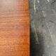 Scandinavian extendable dining table in teak veneer.