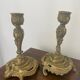 Pair of Louis XV style gilt bronze candlesticks