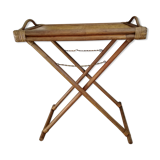 Rattan tray on support