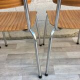 Set of 4 retro chairs in formica
