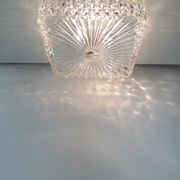 Vintage ceiling lamp / wall lamp - Molded glass - square - 1960 #2