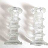 Pair of candlesticks Timo Sarpaneva for Littala 60s Height 14.5 cm