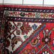 1920s Handmade Vintage Wool Medallion Rug, Red, 93 × 202 cm - 1C1292