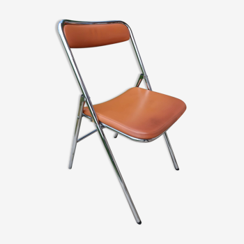 Leather-like folding chair