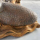 Vintage gilt wood mermaid coffee table, 1960s - Italy