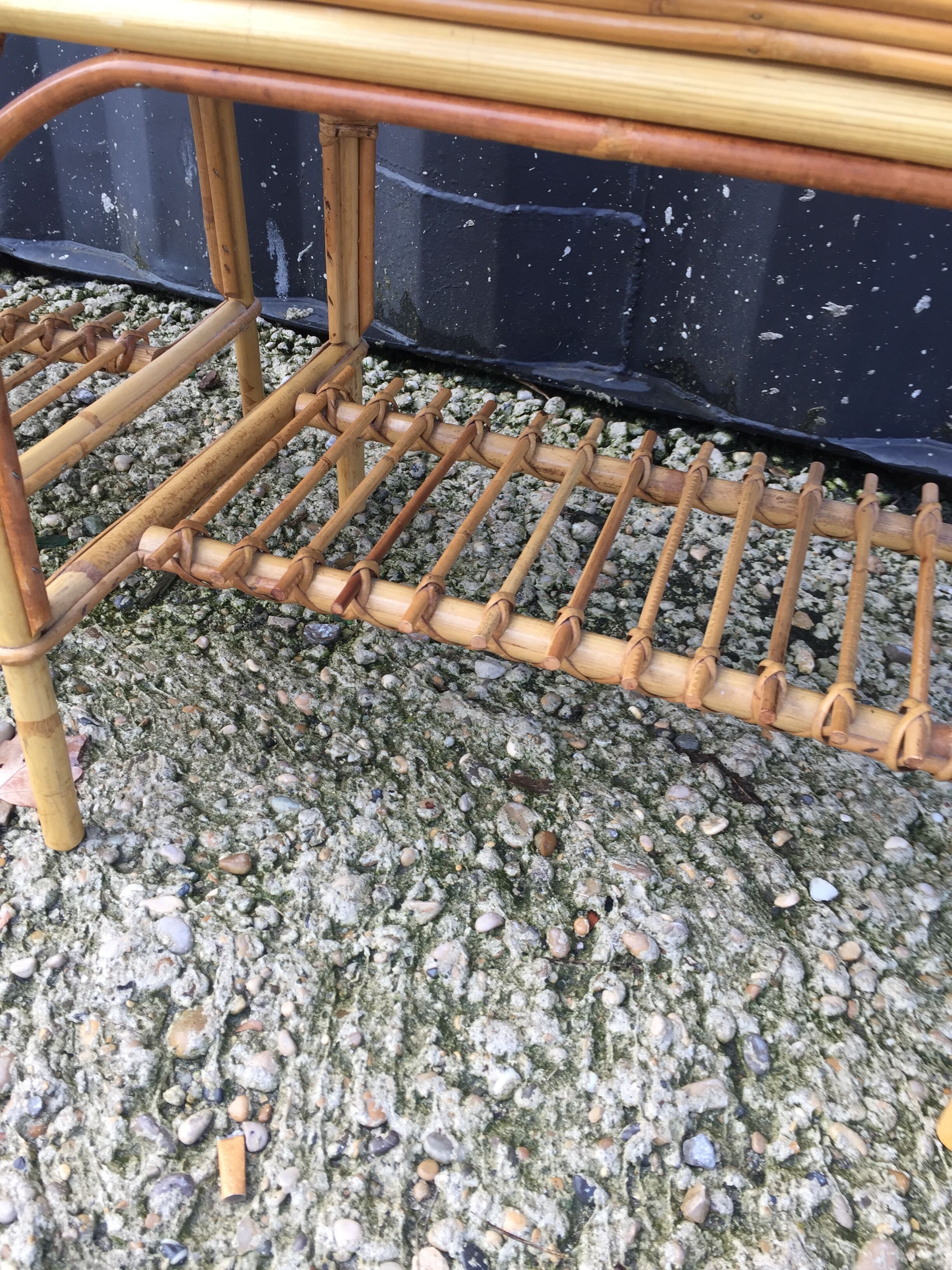 Pair of rattan nightstands 60s