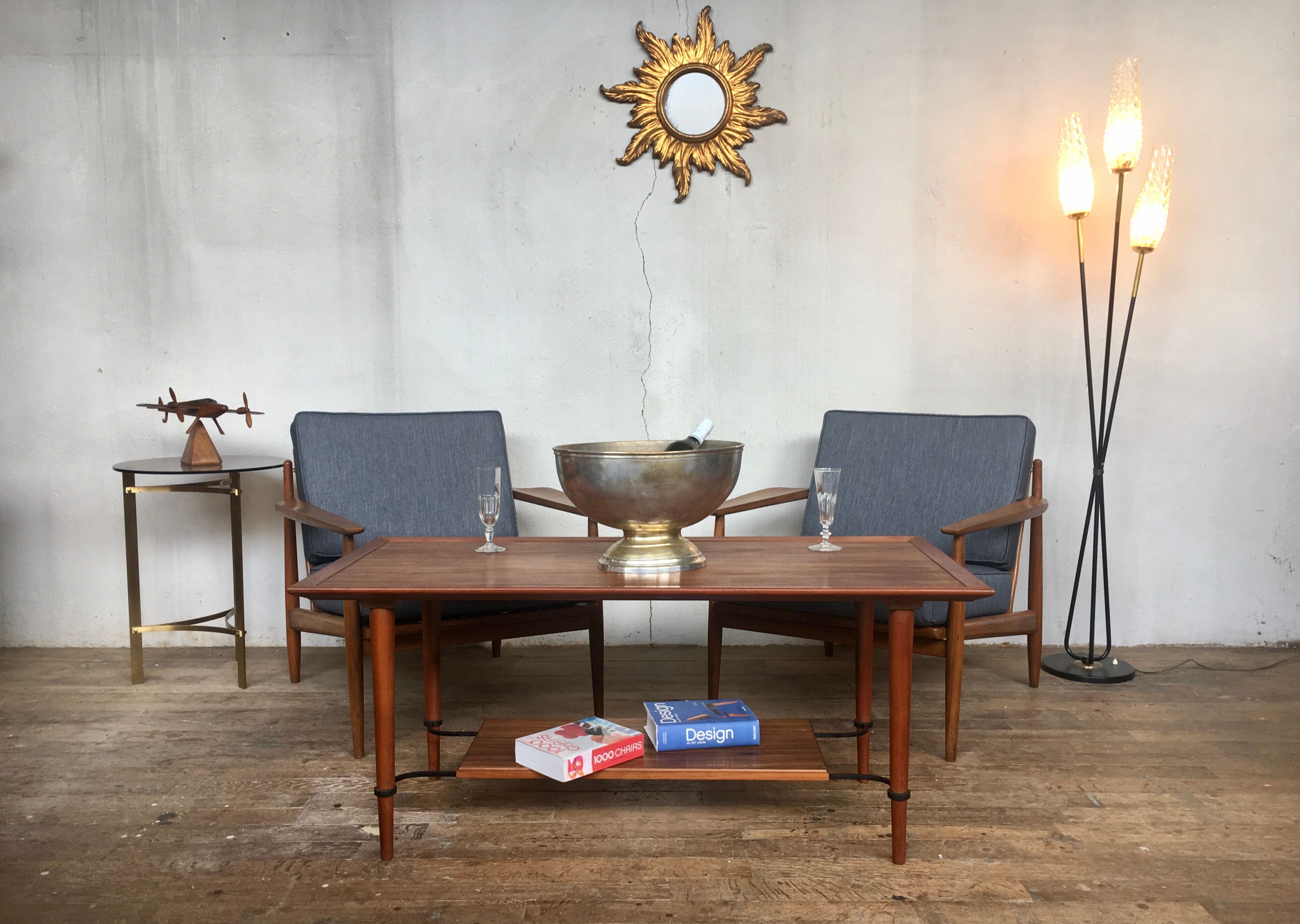 Pair of Chair vintage Scandinavian teak