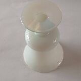 Striped white opaline vase coupe