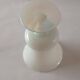 Striped white opaline vase coupe