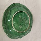 Large cabbage leaf plate Gerber – French barbotine – decorative piece