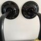 Pair of vintage electrified glass wall lamps