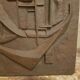 Plaque de cheminée fonte composition abstraite Meneaus