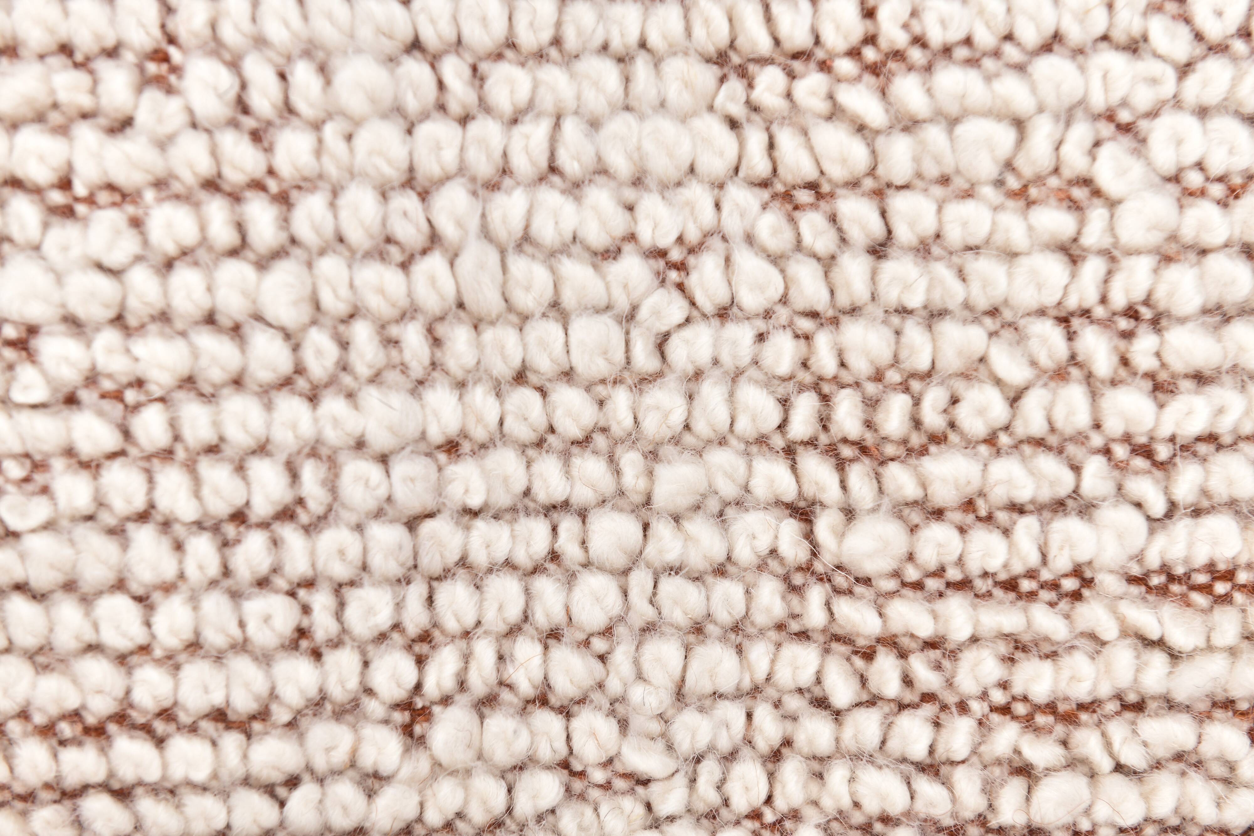 7x9 Terracotta White Turkish Vintage Rug 205x291Cm SK 242886