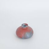 Petit vase de collection scandinave moderne du milieu du siècle en grès bicolore, 1960s