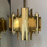 Brass chandelier 1970 Sciolari