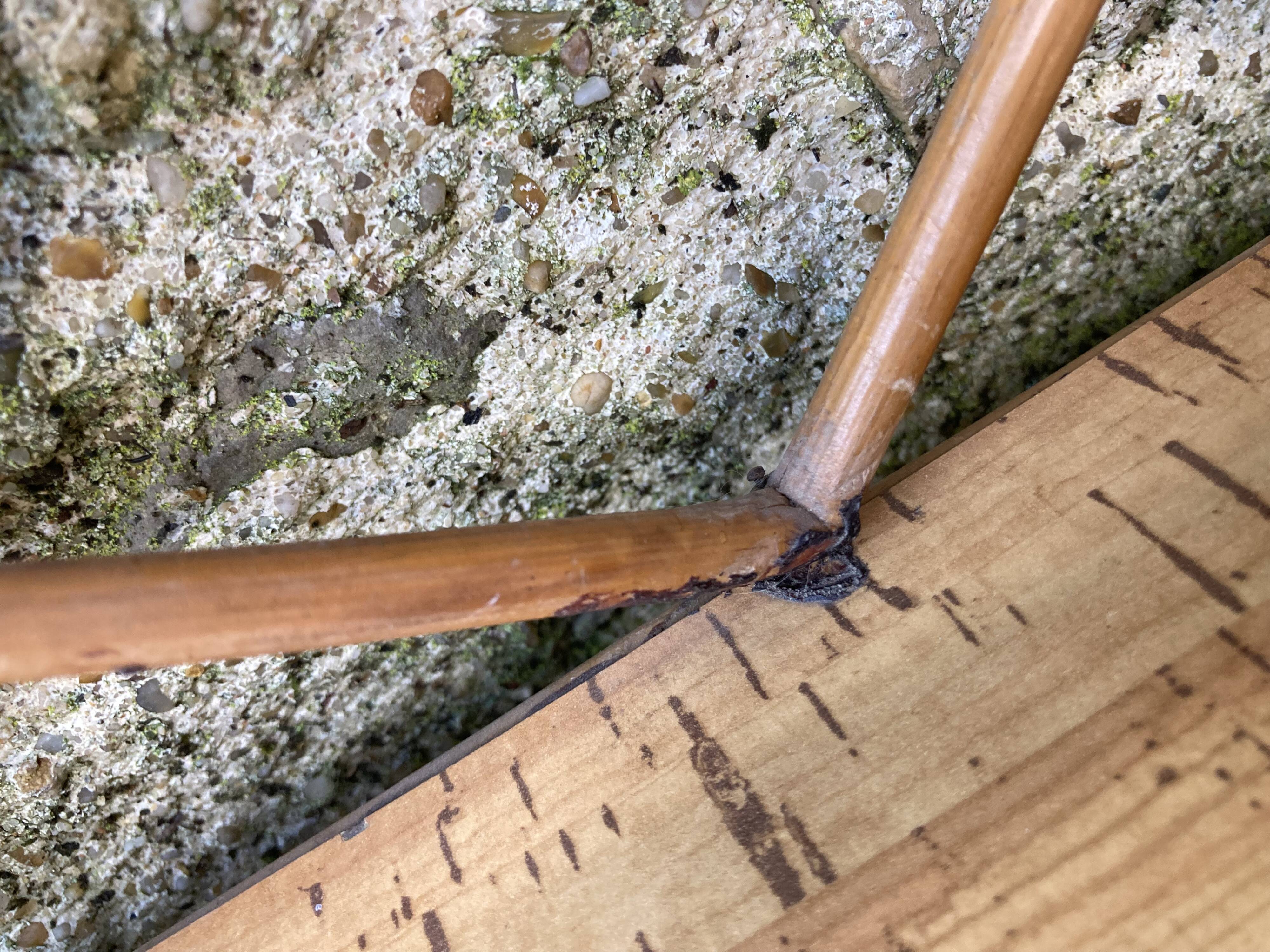 Vintage rattan shelf