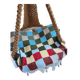 Plaid patchwork tricoté main
