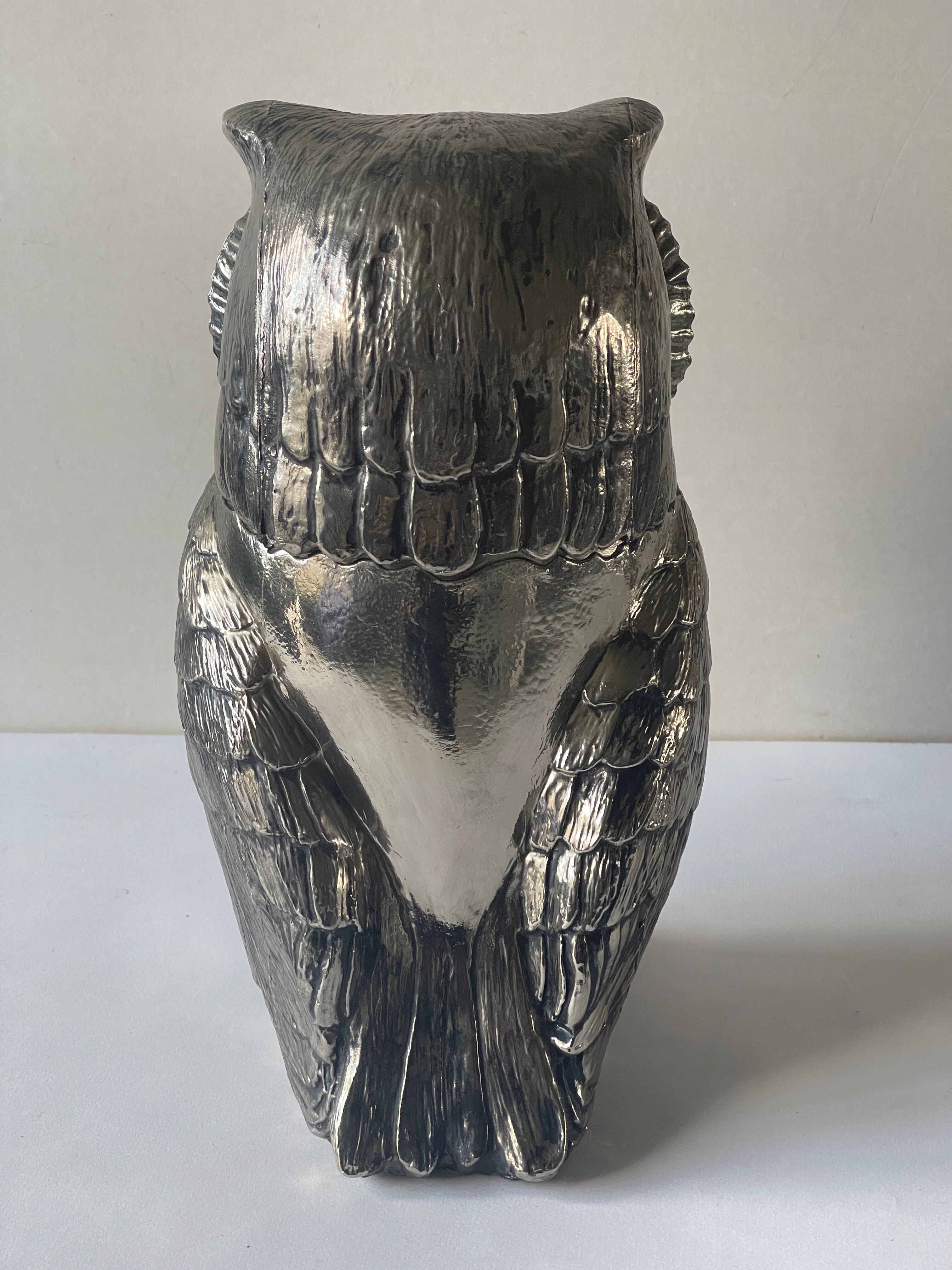 Vintage zoomorphic owl ice bucket