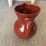 Glazed terracotta pitcher
