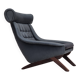 1970s, Danish design by Illum Wikkelsø, reupholstered armchair, leather.