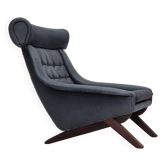 1970s, Danish design by Illum Wikkelsø, reupholstered armchair, leather.