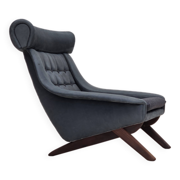 Années 1970, design danois par Illum Wikkelsø, fauteuil rembourré, cuir.