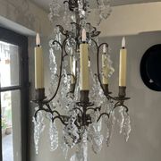 Crystal pendant chandelier 19th century