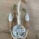 Vintage wrought iron wall sconce in the shape of a flower/leaf