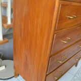 Chest of drawers 60s 4 drawers blond oak