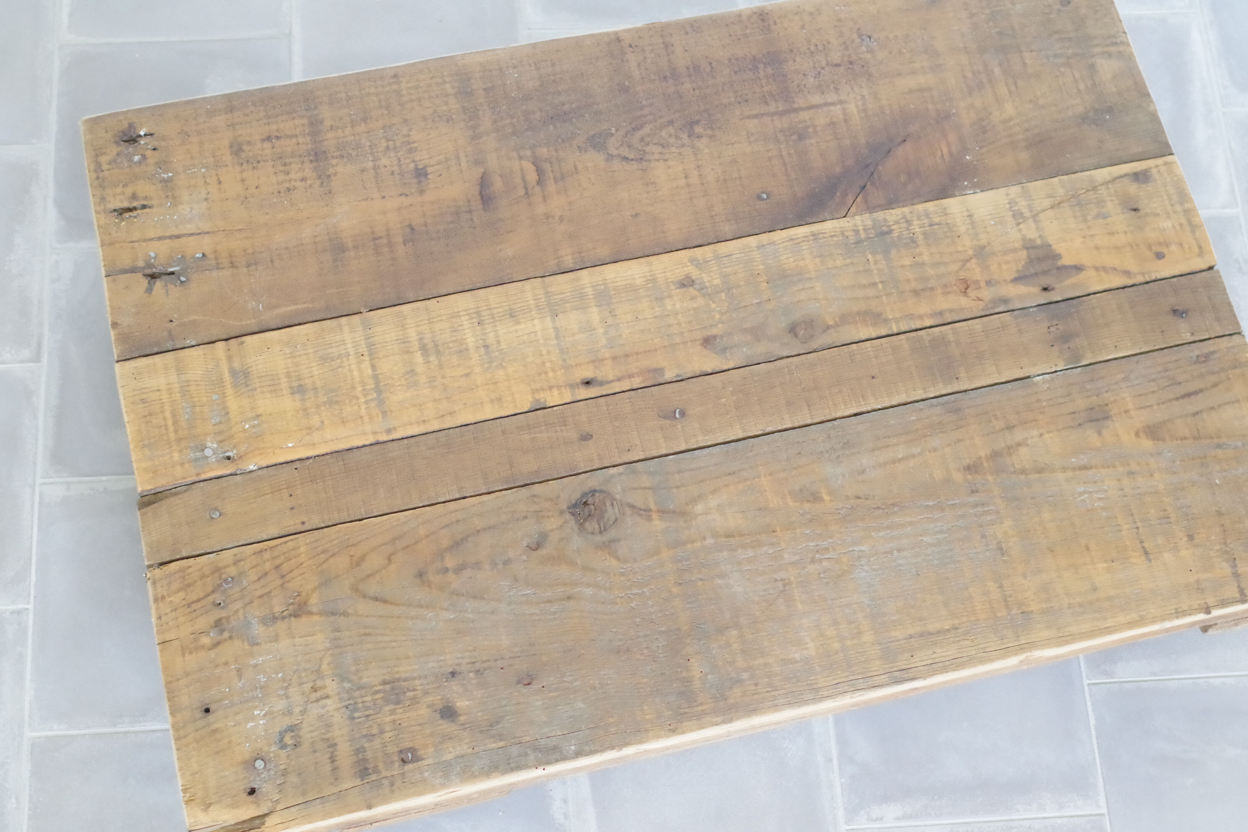 Industrial coffee table - wood and wheels