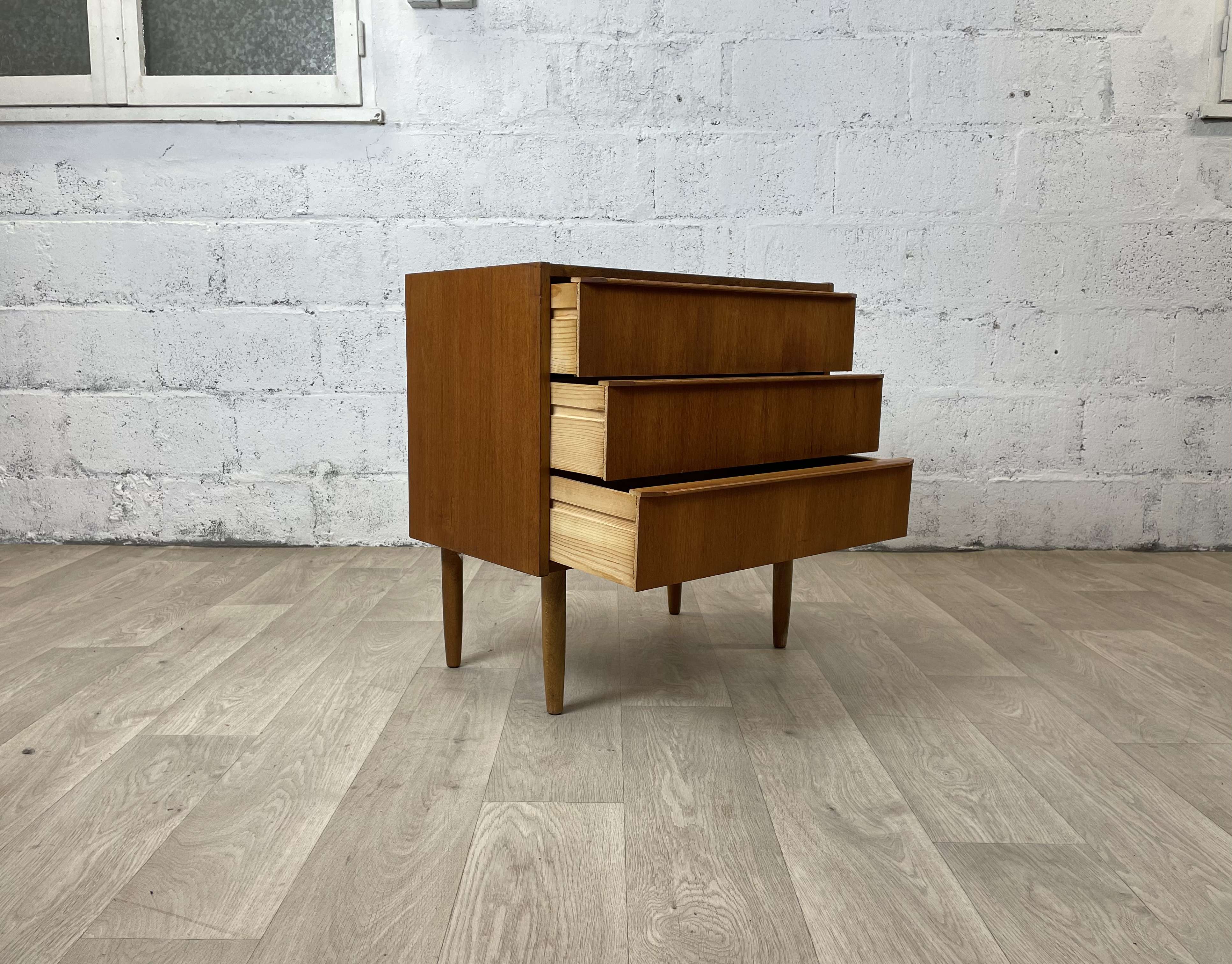 Commode scandinave en teck, années 60