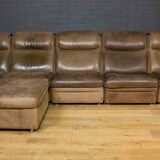 Vintage elements sofa with matching hocker and armchair