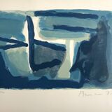 Bram van velde, mp 127, 1973. original lithograph signed in pencil