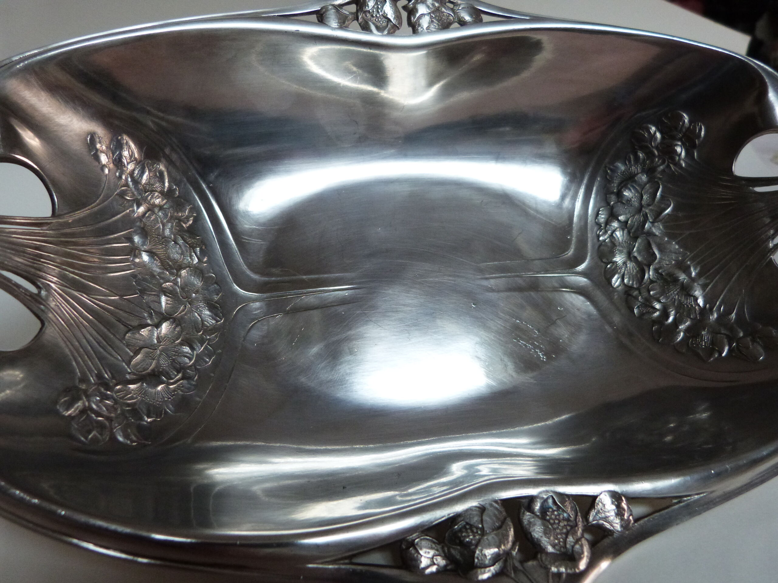 flat basket bannette art nouveau Gallia Christofle