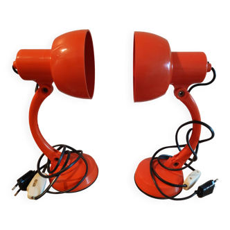 Pair of 70s desk lamps