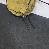 Vintage leather folding balloon chair