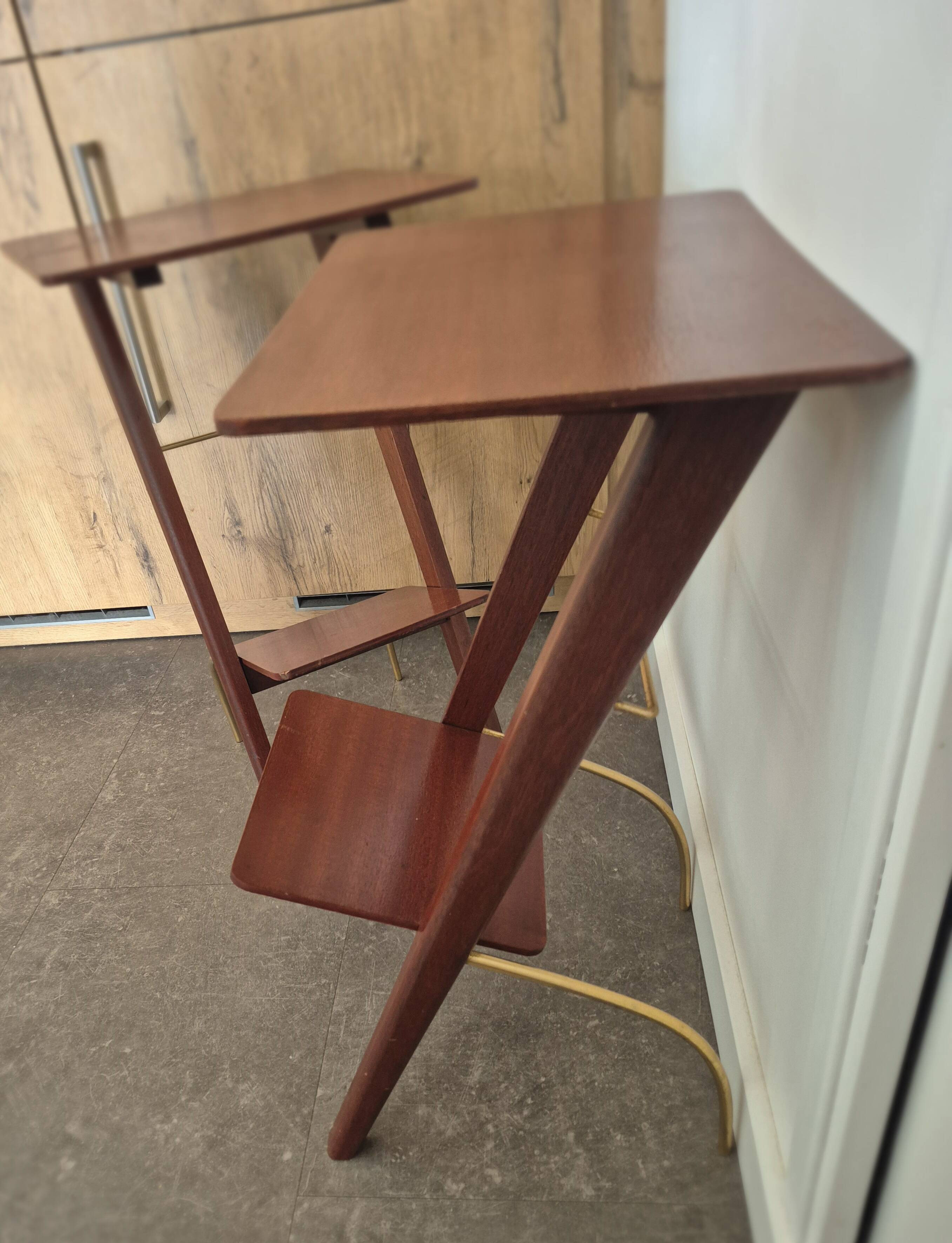 Pair of vintage 50s bedside tables or end tables