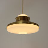 Brass and glass chandelier by Valasske Mezirici, 1970's